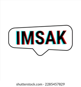 IMSAK Reminder White Vector Callout Banner to Help You Start Your Fast on Time