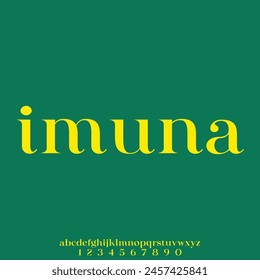 Imuna , bold display condensed font vector