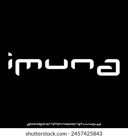 Imuna , bold display condensed font vector