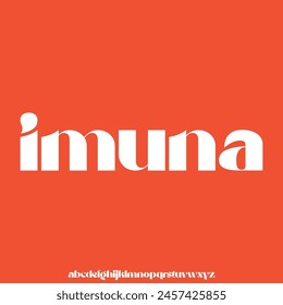 Imuna , bold display condensed font vector