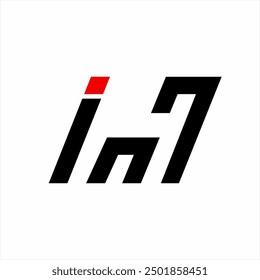 "en 7" diseño de logotipo con letra H en espacio negativo.