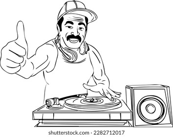 "In the Mix: A Flat Design Illustration of a Bearded DJ in Headphones"
"The Soundtrack of the Night: A Hipster DJ Playing and Mixing Music"
"Beats by DJ: A Young Caucasian Disc Jockey in Action"