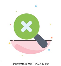 In, Search, Zoom Abstract Flat Color Icon Template. Vector Icon Template background