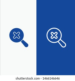 In, Search, Zoom Line and Glyph Solid icon Blue banner Line and Glyph Solid icon Blue banner. Vector Icon Template background