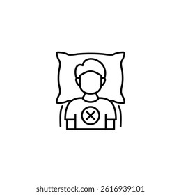 Inability To Move vector line icon icons design