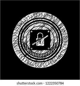 inaccessible icon with chalkboard texture