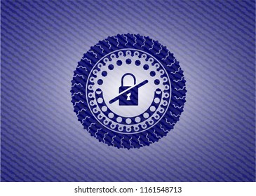 inaccessible icon with denim texture