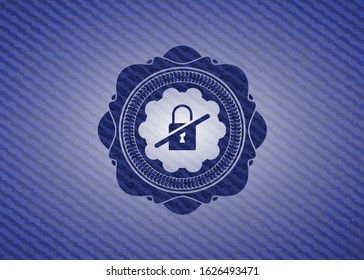 inaccessible icon with denim texture