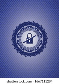 inaccessible icon with denim texture