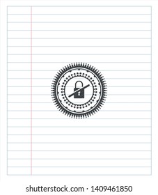 inaccessible icon draw (pencil strokes). Vector Illustration. Detailed.
