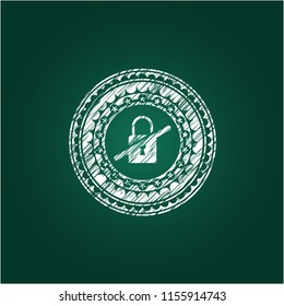 inaccessible icon drawn with chalkboard texture
