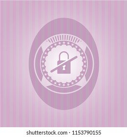 inaccessible icon inside badge with pink background