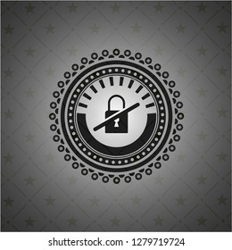 inaccessible icon inside black badge