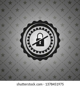 inaccessible icon inside black badge