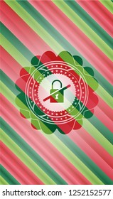 inaccessible icon inside christmas emblem background.