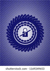 inaccessible icon inside jean background