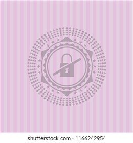 inaccessible icon inside pink icon or emblem