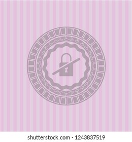 inaccessible icon inside pink icon or emblem
