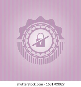 inaccessible icon inside pink icon or emblem