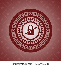 inaccessible icon inside red icon or emblem