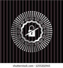 inaccessible icon inside silver shiny badge
