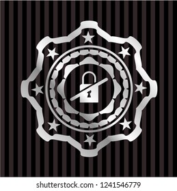 inaccessible icon inside silvery emblem