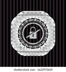 inaccessible icon inside silvery shiny badge