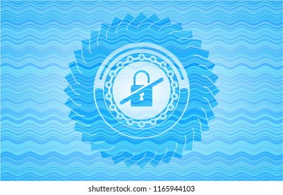 inaccessible icon inside water representation badge.