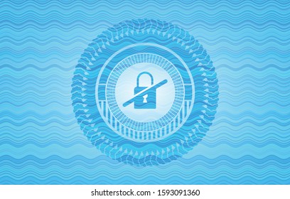 inaccessible icon inside water representation style badge.