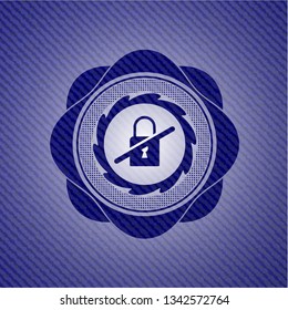 inaccessible icon with jean texture