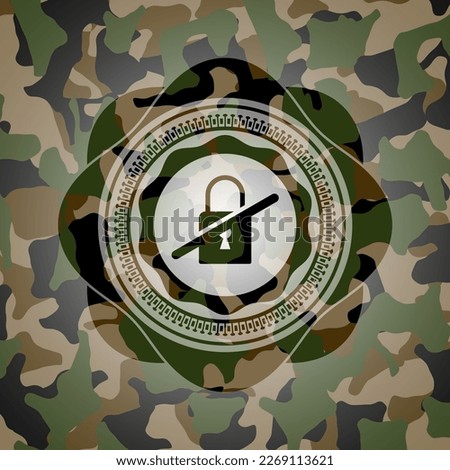 inaccessible icon on camo texture. 