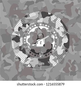inaccessible icon on grey camouflaged texture