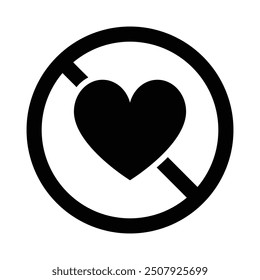 Icono de amor inactivo, Vector Gráficos