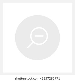 Inactive zoom out button UI element template. Editable isolated vector dashboard component. Flat user interface. Visual data presentation. Web design widget for mobile application with light theme