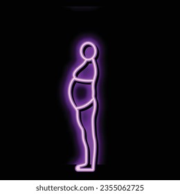 Inaktivität große Magenkörper Typ neon Leuchtzeichen Vektor. Inaktivität große Magenkörpertypen Veranschaulichung