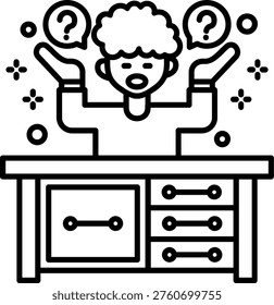 Inattention Art vector Icon Design Illustration