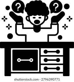 Inattention Art vector Icon Design Illustration