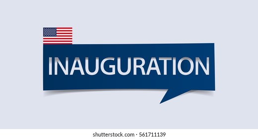 Inauguration Day banner isolated on light blue background. Banner design template. Vector illustration.