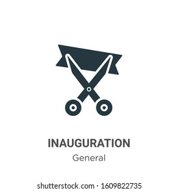 Inauguration glyph icon vector on white background. Flat vector inauguration icon symbol sign from modern general collection for mobile concept and web apps design.