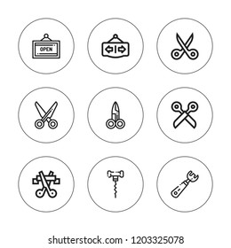 Inauguration icon set. collection of 9 outline inauguration icons with open, opener icons. editable icons.