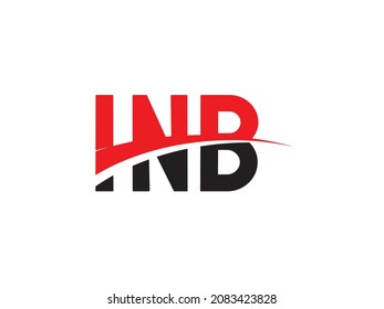 Ilustración del vector de diseño del logotipo inicial de la carta INB