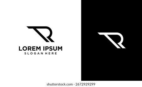 inbitial RT, TR letter logo design template vector illustration elemenbt