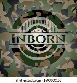Emblema de camo innato. Ilustración vectorial. Detallado.