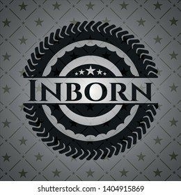 Inborn dark badge. Vector Illustration. Detailed.