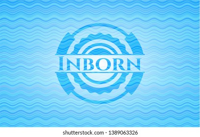 Inborn water representation emblem background. Vector Illustration. Detailed.