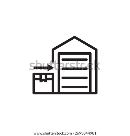 Inbound logistics icon symbolizing receiving and material flow, representing modern supply chain management, efficient warehouse operations, and specialized procurement and inventory systems.