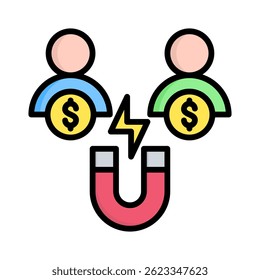 Inbound Marketing Icon Element for Design