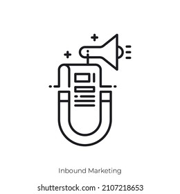 Inbound Marketing icon. Outline style icon design isolated on white background