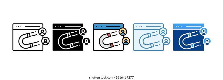 Inbound Marketing Icon Set Multiple Style Collection