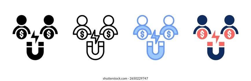 Inbound Marketing icon sheet multiple style collection
